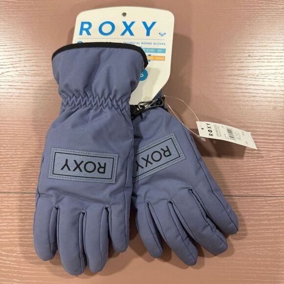 New Roxy Technical Riding Gloves Purple Warm Waterproof Women’s Small - Picture 1 of 4